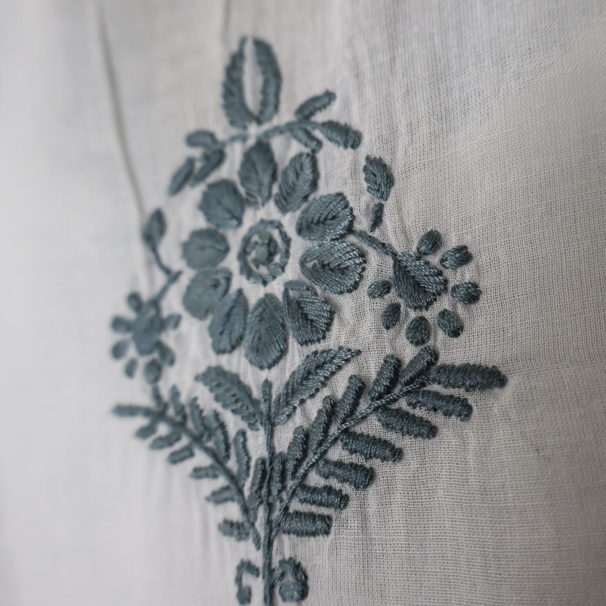 PALLAVI Pure Cotton, Jaipuri Block Print, Hand Embroidered Long Tunic Dress