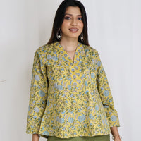 SUCHI Pure Cotton Block Print  Hand Embroidered Top