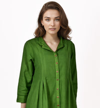 TAARA Cotton-Linen Shirt Dress Kurti: Made to Order/Customizable
