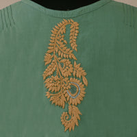 BAANI Cotton Hand Embroidered Long Dress, Kurta: Made to Order/Customizable