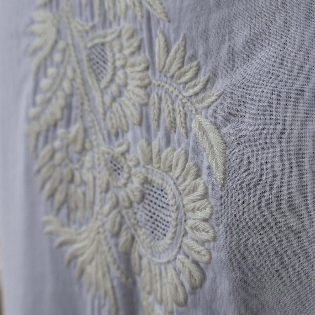 BAANI Cotton Hand Embroidered Long Dress, Kurta: Made to Order/Customizable