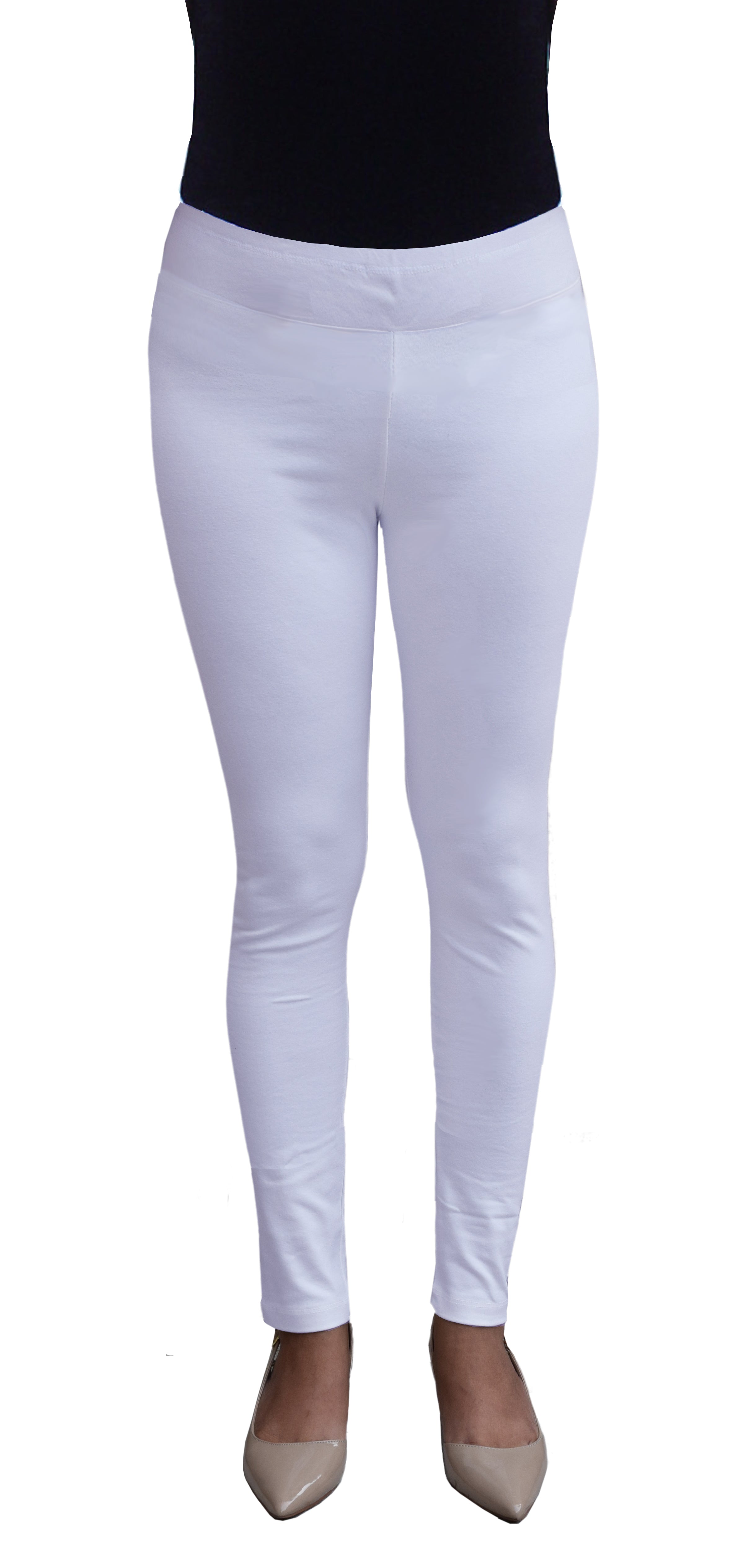 Cotton Spandex Stretchable 28in Inseam Regular Length Full Leggings Ayurvastram