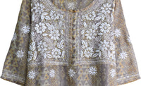 CHANDRIKA Chanderi Silk Hand Embroidered A Line Tunic Dress Kurta: Made to Order/Customizable