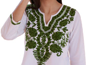 IVY Embroidered Mirror Work Printed Pure Cotton Tunic