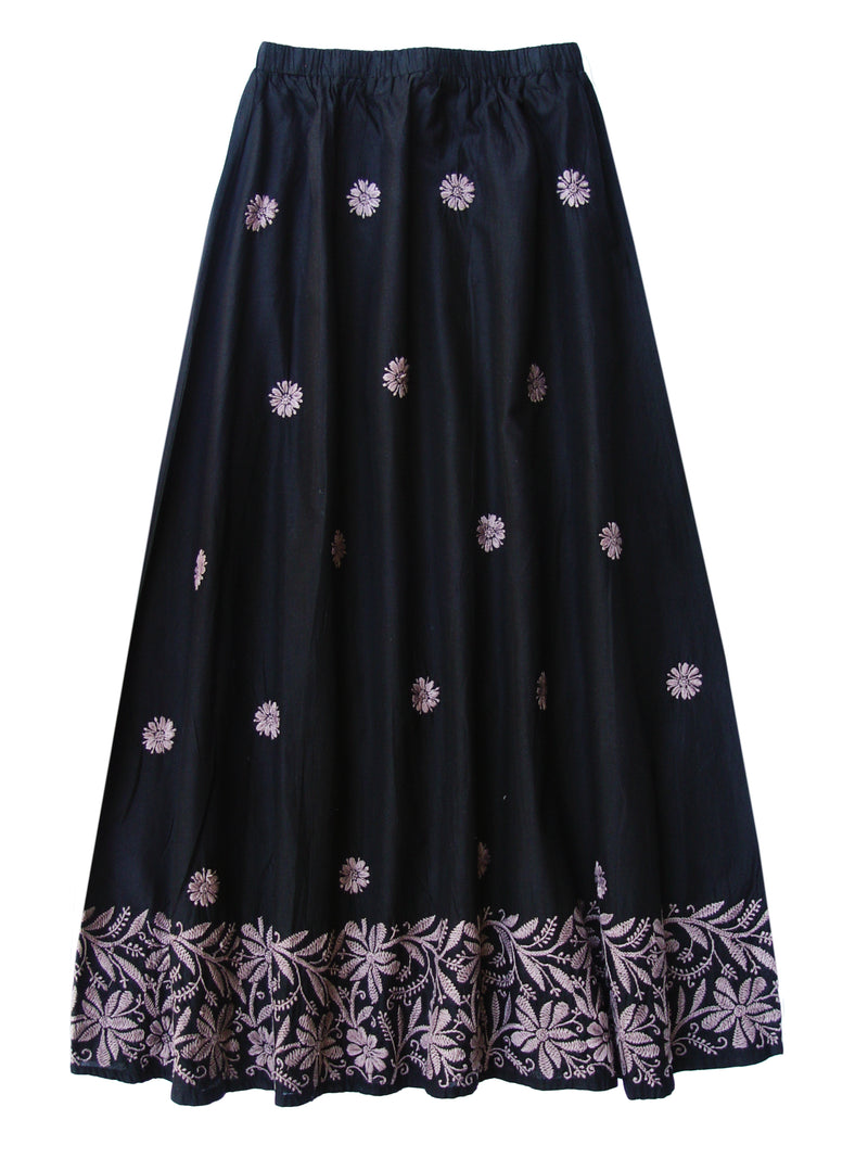 Ayurvastram Hand Embroidered Cotton Tunic Top - Bohemian Style Blouse With 3/4 Sleeves