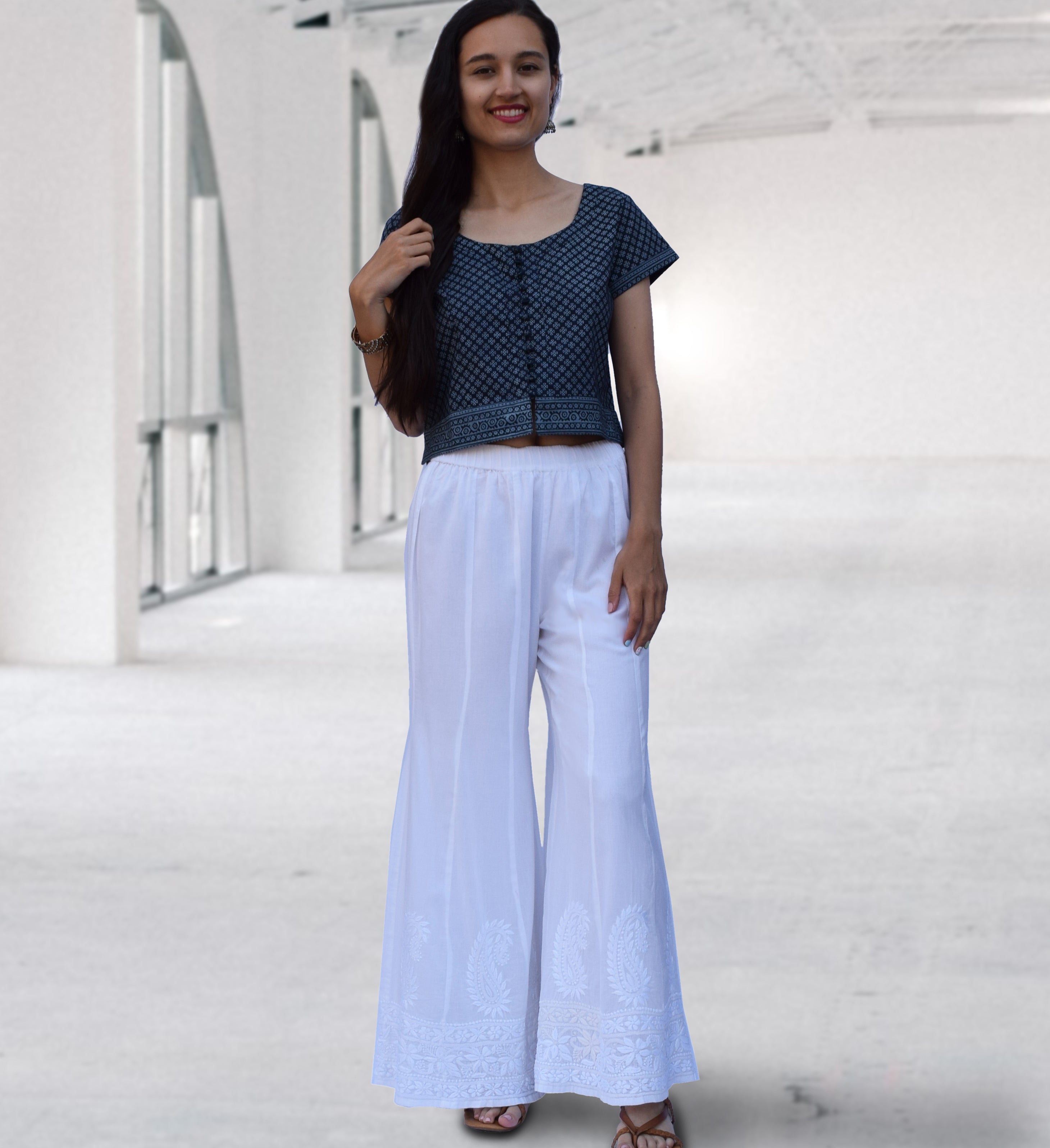 Marigold Organic Cotton Palazzo Pants | Sivalya Sustainable Fashions