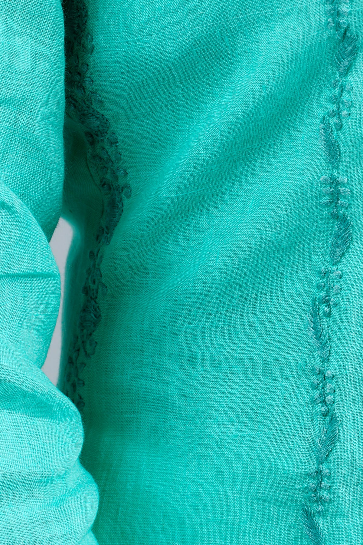 JUHI Linen-Cotton Hand Embroidered Tunic Kurti: Made to Order/Customizable