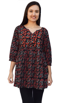 Megha Pure Cotton Printed and Hand Embroidered Tunic
