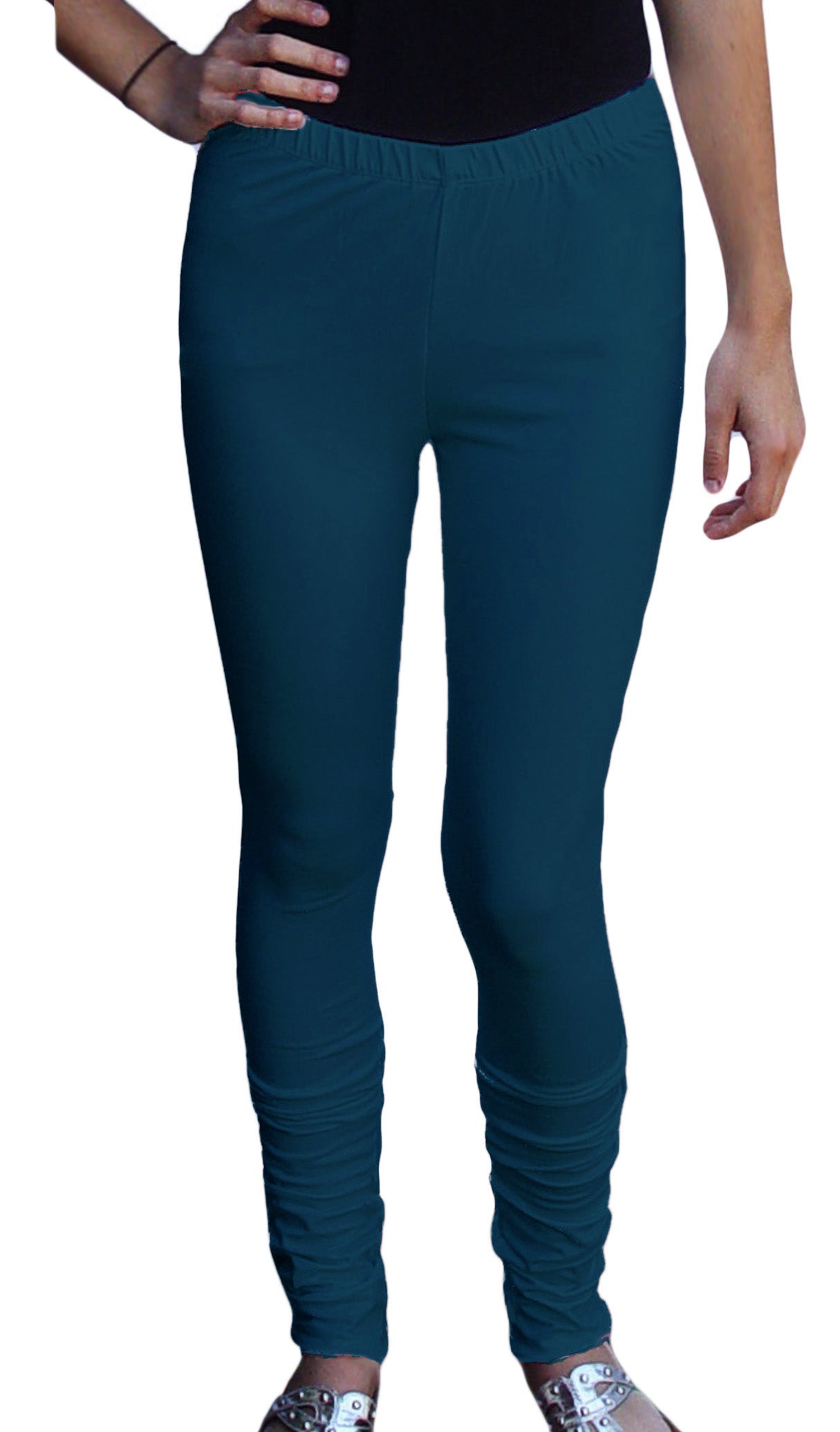 Pure cotton leggings teal1