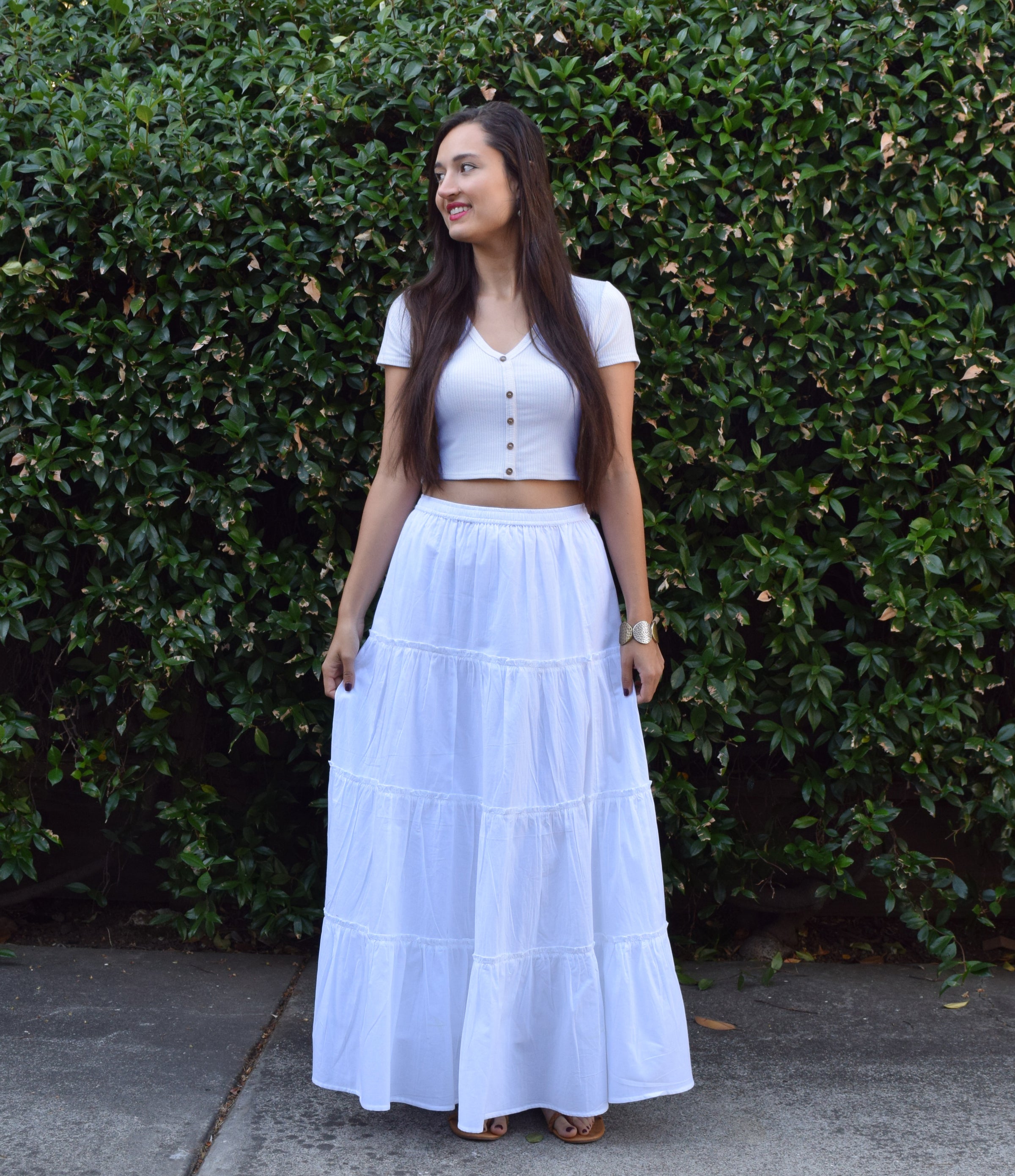 ELINA Pure Cotton Tiered Long Skirt: Made to Order, Customizable ...