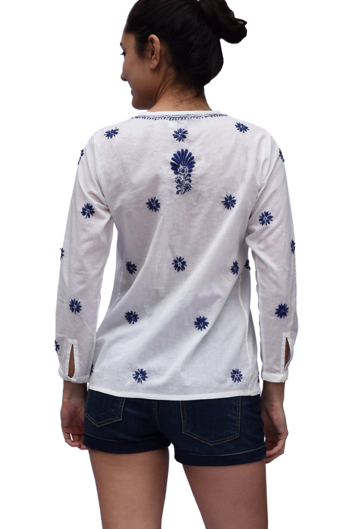 LISA Pure Cotton Hand Embroidered Boho Top, Blouse