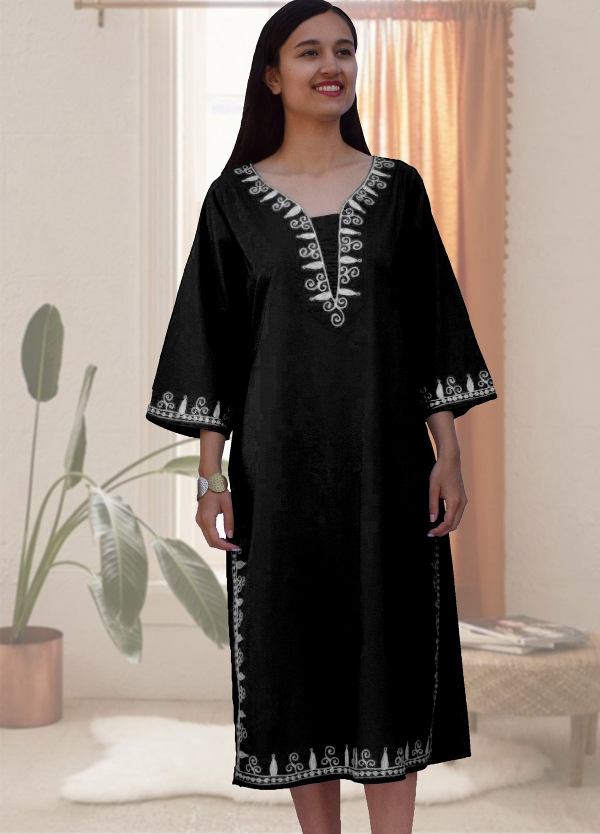 Vidya Kaftan Cotton Tunic Dress